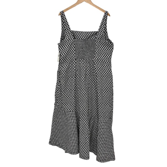 Anthropologie The Ariana Square Neck Asymmetrical Ruffle Hem Dress 3X Plus - Picture 4 of 14